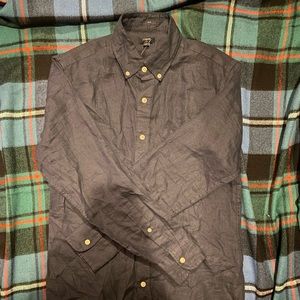 J CREW NWT Navy Blue Linen Shirt Size S Men’s